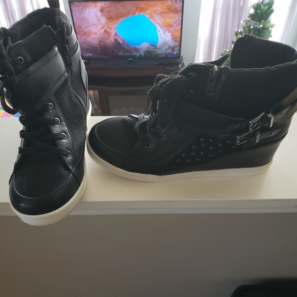 Torrid Black Wedge Sneakers